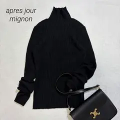 apres jour mignon/リブタートルネックニット/着回し/シンプルF