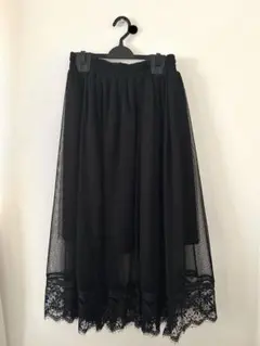 evelyn ブラックロングスカート