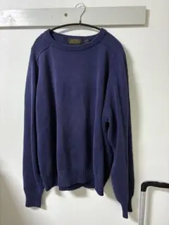 Eddie Bauer ネイビー Cotton Knit Sweater ニット