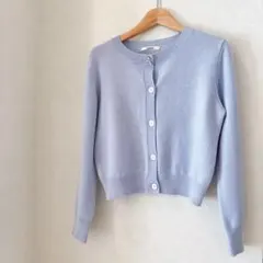 snidel ビジューカーディガン 水色 ショート丈 上品可愛い 春 匿名配送