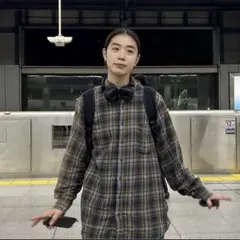 90s OLD UNIQLO 長袖チェックシャツ cityboy 古着 オンブレ