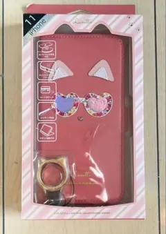 iPhone 11 手帳型ケース 猫デザイン