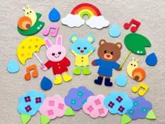 【梅雨壁面】6月 壁面飾り 保育園 幼稚園 紫陽花 かたつむり