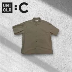 UNIQLO C ベージュ　開襟　半袖シャツ Mのサムネイル