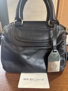 SEE BY CHLOE ブラック Funny Love Satchel y2k - メルカリ
