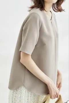 ロペピクニック　360°ウルトラストレッチ　フロントホックハーフスリーブブラウス