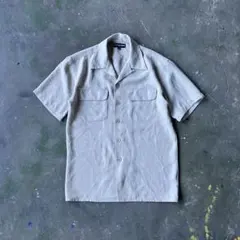 希少】00s バナナリパブリック リネン素材 オープンカラーシャツ 短丈M