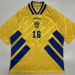 90s adidas アディダス 1994 スウェーデン代表 ユニフォーム - メルカリ