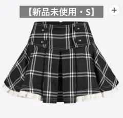 Andwang Noble Check Flare Skirt andwangのサムネイル
