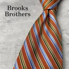 美品 USA製 Brooks Brothers レップタイ ネクタイ オレンジ