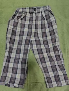 après les cours チェック柄パンツ 90