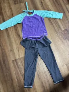 女の子用セパレート水着 紫と水色