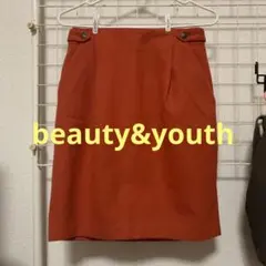 ビューティアンドユース スカート　秋冬　オレンジ