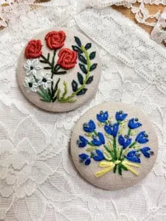 刺繍ブローチ