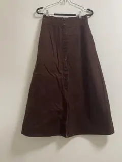 グローバルワーク コーデュロイフレアスカート