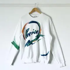 【早い者勝ち・美品】ザラ グラフィックプリントスウェットトレーナー 白 M 綿