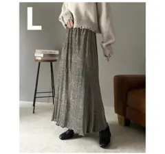 クラシカルエルフ シャイニーベロアナロースカート L プリーツ ロング