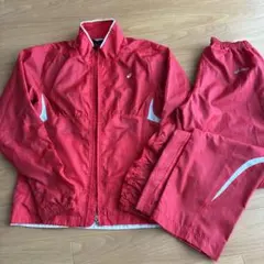 asics ジャージ上下セット レッド