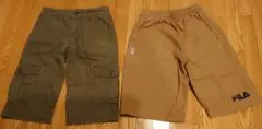 OUTDOOR 　FILA　ハーフパンツ 2点セット　130cm