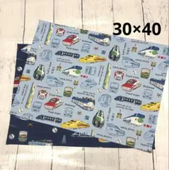 ハンドメイド　ランチマット 電車柄　2枚