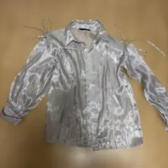 heather グロッシーリボンシャツ シアーシャツ　長袖のサムネイル