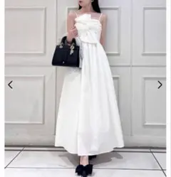 SNIDEL スナイデルツイストベアワンピース　ホワイト