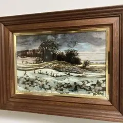 ♦️ジャン・クロード・デュテイユ 真作　ビンテージ手彫り額　油彩絵画　価値ある絵画 ♦️ジャン・クロード・デュテイユ 真作 ビンテージ手彫り額 油彩絵画