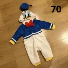 70 ドナルド　ディズニー　着ぐるみ　ロンパース　フリース　可愛い　防寒