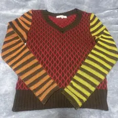 CASTELBAJAC 多色Vネックセーター