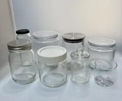 ガラス瓶 キャニスター 8点セット まとめ売り ガラスケース ガラス容器のサムネイル