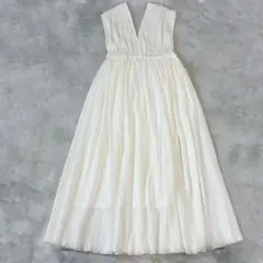 【ZARA】ZW コンビネーションミディワンピース　M ギャザー　バルーン調 ZARA】ZW コンビネーションミディワンピース xs ギャザー バルーン調