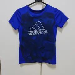 adidas アディダス Tシャツ130 ブルー カモフラ柄/中古のサムネイル