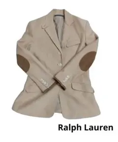 Ralph Lauren /レザーエルボーパッチ/テーラードジャケット ベージュ