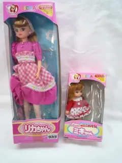 リカちゃん人形 ピンクドレス ミキちゃん付き