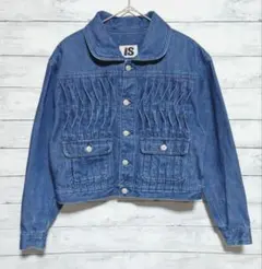 i.s. イッセイミヤケ　プリーツ　デニムジャケット