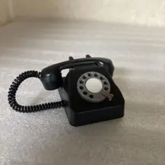 レトロ ダイヤル式 黒電話　ガチャ