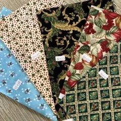 ④パッチワーク用クリスマス柄生地セット 5種類