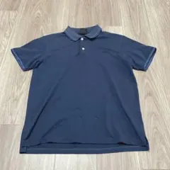 ザノースフェイス ポロシャツ 半袖 紺 無地 カジュアル 普段着 ロゴ M