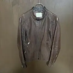ユナイテッドアローズ ライダース ジャケット S ブラウン レザージャケット