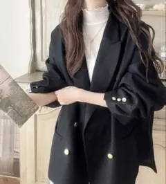 ジャケット テーラードジャケット　オーバーサイズ ダブルジャケット