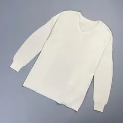 Leilian リブ編みラメニットセーター アイボリー サイズ9*MD477