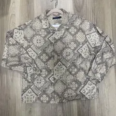 RAGEBLUE レイジブルー バンダナ柄 シャツ Lベージュ系 古着