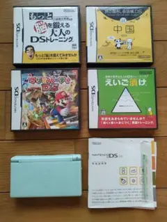 任天堂DS Lite ミントグリーン+ソフト4本