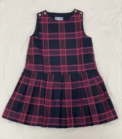 JACADI ノースリーブ チェック柄 プリーツ トップスのサムネイル