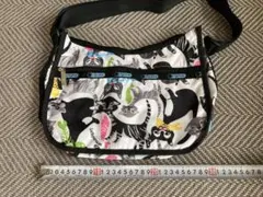LeSportsac ネコ柄プリント ショルダーバッグ
