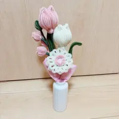 ハンドメイド モールフラワー　枯れない花　ピンク