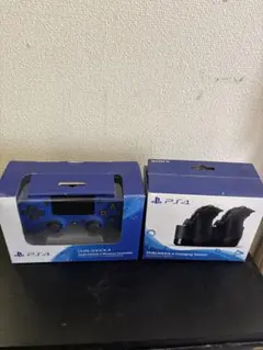 DUALSHOCK 4 青 コントローラー + 充電スタンド