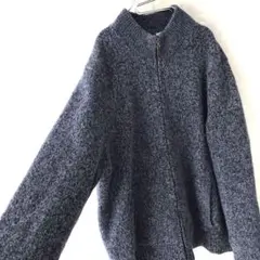 Ｌ.Ｌ.Ｂｅａｎ ドライバーズニット ジャケット ＵＳ古着 美品 紺 ＸＸＬ