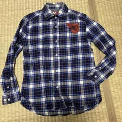 CONVERSE コンバース ネルシャツ 青チェック　150 ブルー