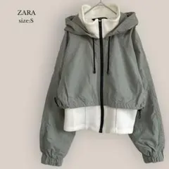 ザラZARA✨美品✨ コントラストエフェクトラテックス ジャケット　ジャンパー